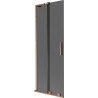 Mexen Velar L vannitoaukse ekraan 2-osaline liug 75 x 150 cm, grafiit, harjatud vask - 896-075-003-41-65