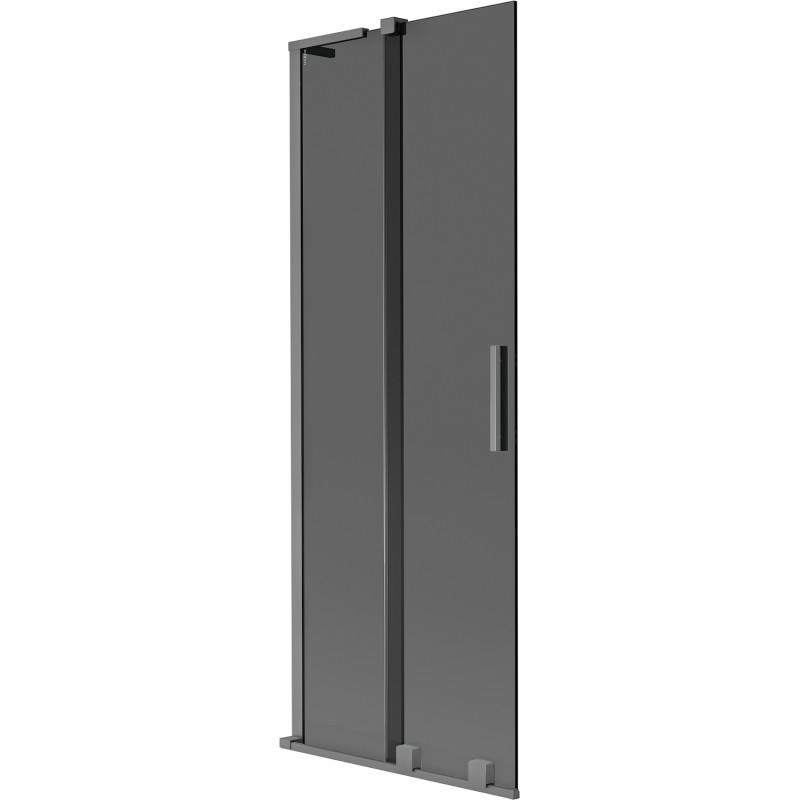 Mexen Velar L parawan nawannowy 2-skrzydłowy rozsuwany 75 x 150 cm, grafit, gun metal - 896-075-003-41-95