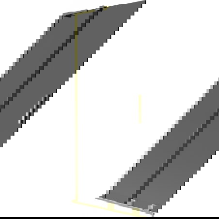 Mexen Velar L συρόμενη δίφυλλη μπανιέρα 80 x 150 cm, γραφίτης, χρυσή - 896-080-003-41-50