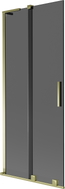 Mexen Velar L vannitoa 2-osaline lükanduks 80 x 150 cm, grafiit, kuldne - 896-080-003-41-50