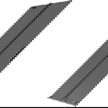 Mexen Velar L Badewannenabtrennung 2-flügelige Schiebetür 80 x 150 cm, Graphit, gebürstetes Gun Gray - 896-080-003-41-66
