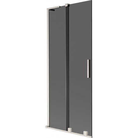 Mexen Velar L vannipaneel, 2-ukseline lükandpaneel 80 x 150 cm, grafiit, harjatud nikkel - 896-080-003-41-97