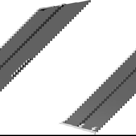 Mexen Velar L skärmvägg för badkar 2-delad skjutbar 85 x 150 cm, grafit, krom - 896-085-003-41-01