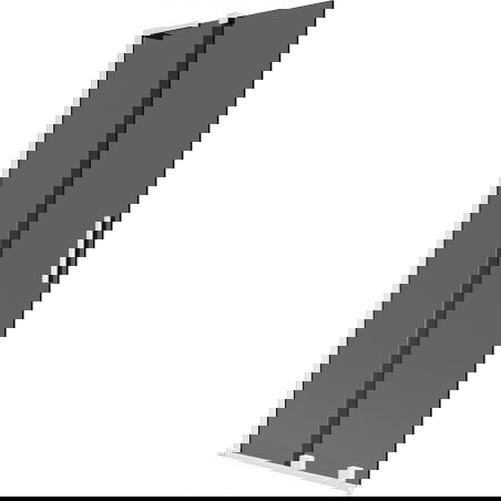 Mexen Velar L Badewannen-Faltwand 2-flügelig, schiebbar 85 x 150 cm, Grafit, Weiß - 896-085-003-41-20