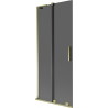 Mexen Velar L 2-osaline vannisein, lükanduks, 85 x 150 cm, grafiit, kuldne - 896-085-003-41-50