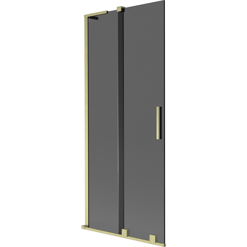 Mexen Velar L vannipaneel 2-osaline lükanduks 85 x 150 cm, grafiit, kuldne harjatud - 896-085-003-41-55