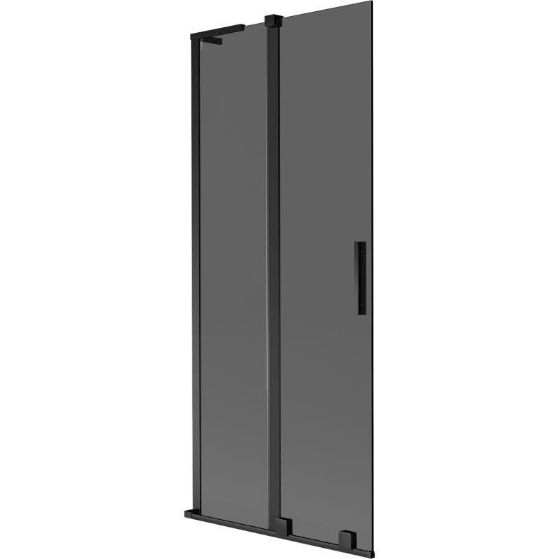 Mexen Velar L tvådelad skjutbar duschvägg 85 x 150 cm, grafit, svart - 896-085-003-41-70