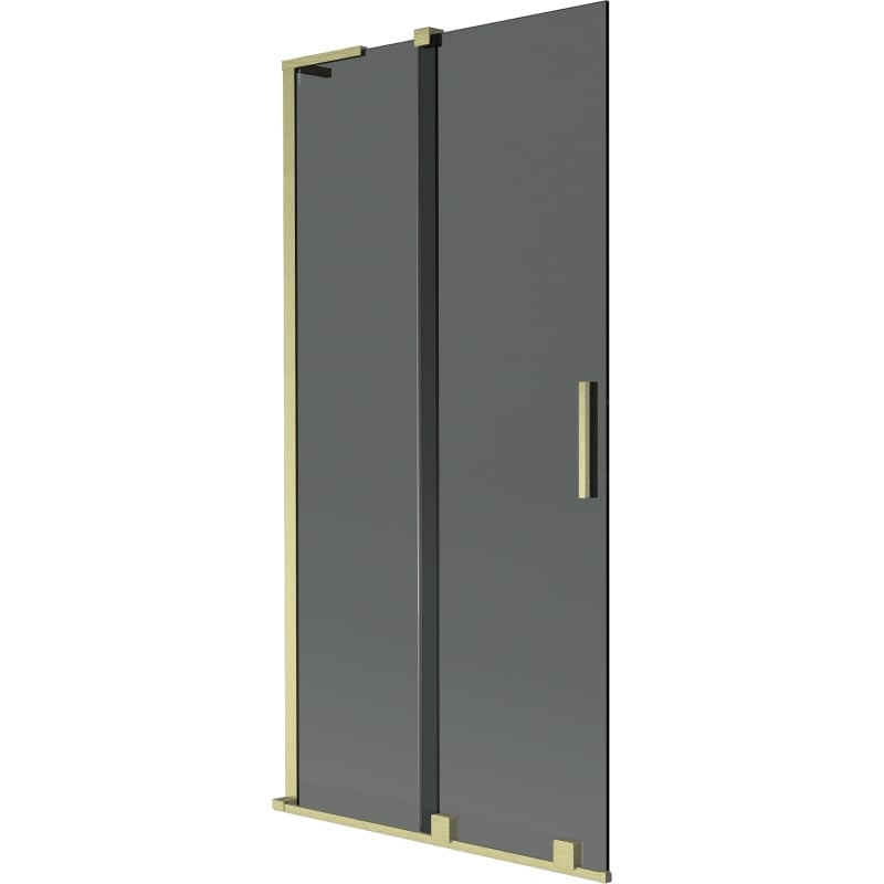 Mexen Velar L vannitoapaneel, 2-osaline, lükand, 90 x 150 cm, grafiit, kuldne harjatud - 896-090-003-41-55