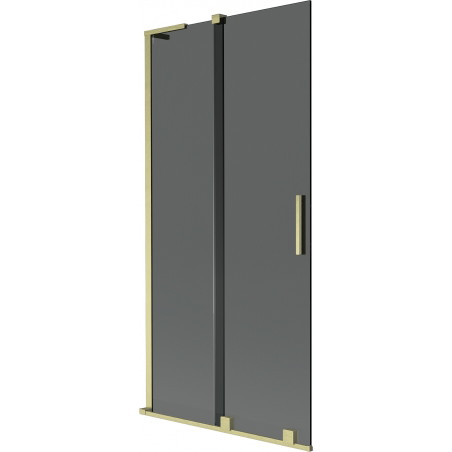 Mexen Velar L klizni tuš paravan sa 2 krila 90 x 150 cm, grafit, zlatno brušeno - 896-090-003-41-55