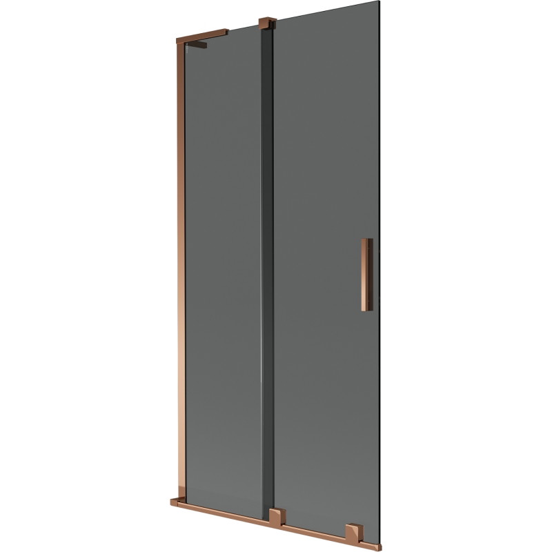 Mexen Velar L klizna stijena 2-krilna klizna 90 x 150 cm, grafit, ružičasto zlato - 896-090-003-41-60