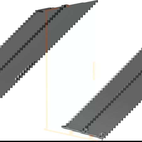 Mexen Velar L skjutbar 2-delad badrumsavskiljare 90 x 150 cm, grafit, rosa guld - 896-090-003-41-60