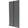 Mexen Velar L 2-panel slide bath screen 90 x 150 cm, graphite, rose gold - 896-090-003-41-60