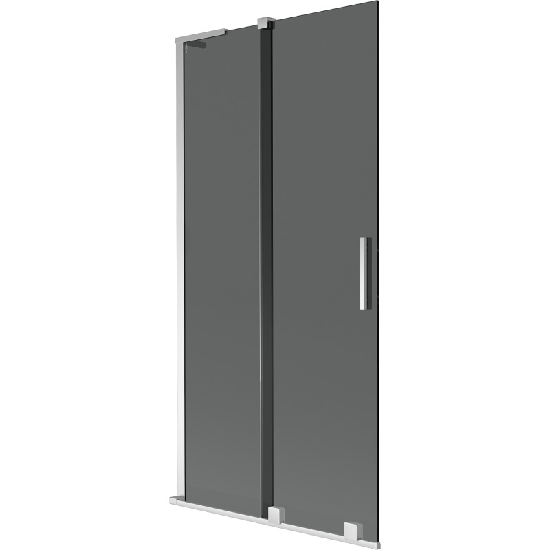Mexen Velar L 2-osaline liugrull vannisein 95 x 150 cm, grafiit, kroom - 896-095-003-41-01