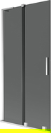 Mexen Velar L paratia da bagno a 2 ante scorrevoli 95 x 150 cm, grafite, cromo - 896-095-003-41-01