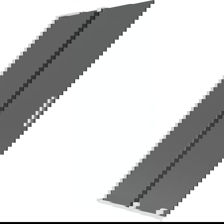 Mexen Velar L badwand, 2-delige schuifbare 95 x 150 cm, grafiet, wit - 896-095-003-41-20