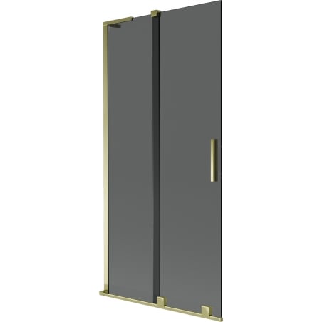 Mexen Velar L 2-panel sliding bath screen 95 x 150 cm, graphite, gold - 896-095-003-41-50