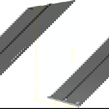 Mexen Velar L Badewannenabtrennung 2-flügelig verschiebbar 95 x 150 cm, graphit, gold - 896-095-003-41-50