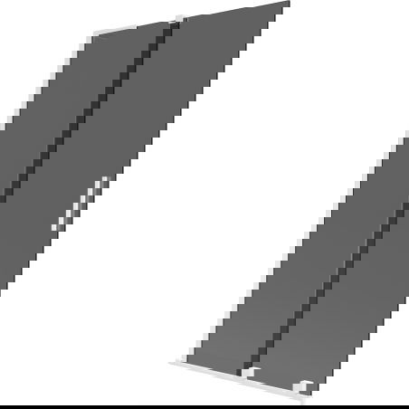 Mexen Velar L badwand tweevleugelige schuifbare 100 x 150 cm, grafiet, wit - 896-100-003-41-20