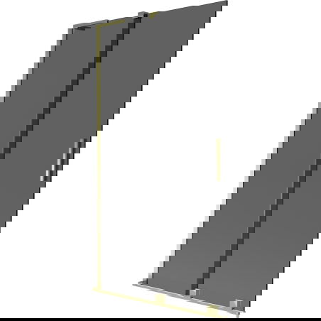 Mexen Velar L Badewannenabtrennung 2-flügelig verschiebbar 100 x 150 cm, graphit, gold - 896-100-003-41-50