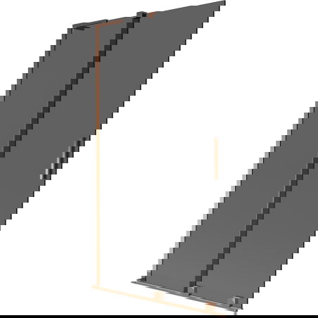 Mexen Velar L divkāršas bīdāmas dušas durvis 100 x 150 cm, grafīts, rozā zelts - 896-100-003-41-60