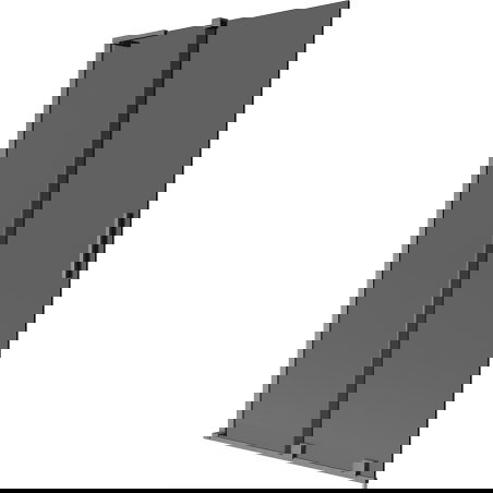 Mexen Velar L Badewannen-Abtrennung 2-flügelig, verschiebbar 100 x 150 cm, Graphit, gebürstet Gun Grey - 896-100-003-41-66