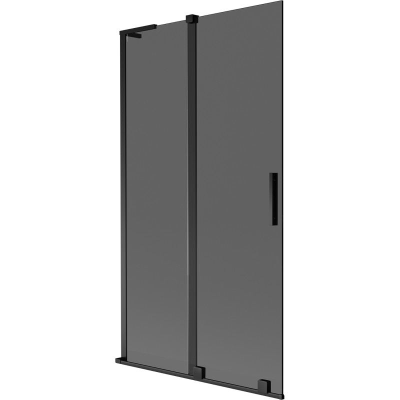 Mexen Velar L 2-osaline nihkuv vannisein 100 x 150 cm, grafiit, must - 896-100-003-41-70