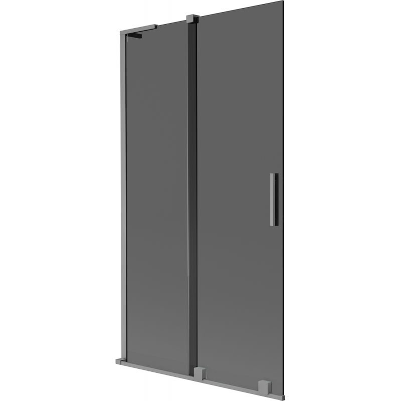 Mexen Velar L 2-wing sliding bath screen 100 x 150 cm, graphite, gun metal - 896-100-003-41-95