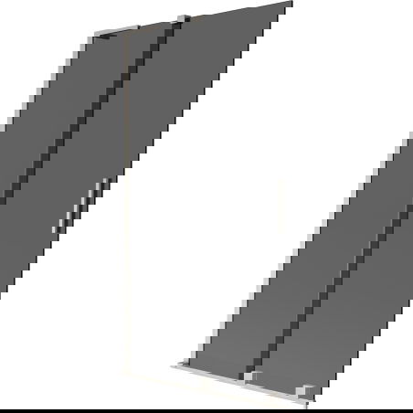 Mexen Velar L Duschwand, 2-flügelig, verschiebbar, 100 x 150 cm, Grafit, gebürsteter Nickel - 896-100-003-41-97