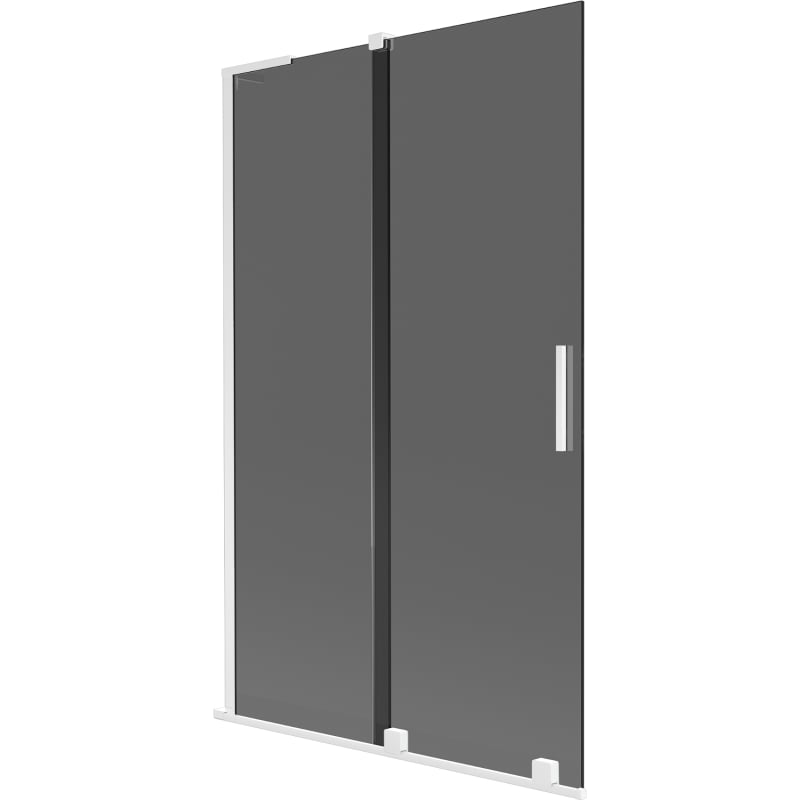 Mexen Velar L vannitoa ekraan 2-tiivaline lükand 110 x 150 cm, grafiit, valge - 896-110-003-41-20