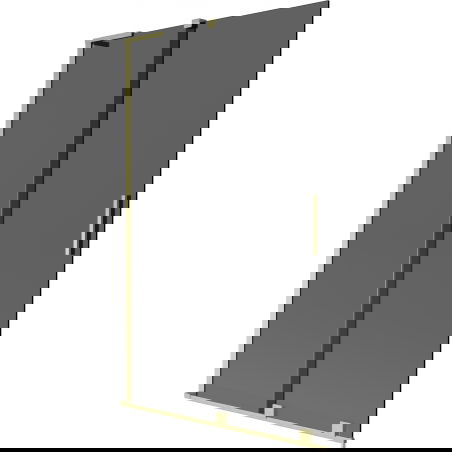 Mexen Velar L Badewannenwand 2-flügelig verschiebbar 110 x 150 cm, graphit, gold gebürstet - 896-110-003-41-55