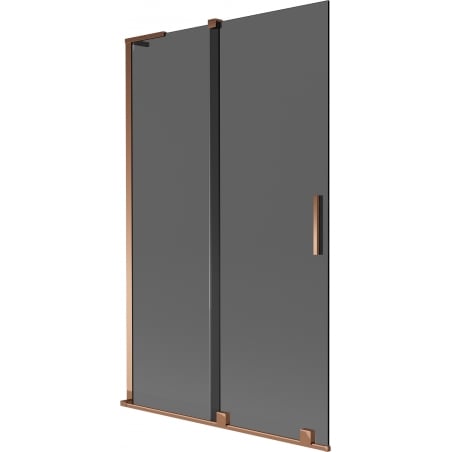 Mexen Velar L vannitoaukse 2-osaline libistatav ekraan 110 x 150 cm, grafiit, roosakuld - 896-110-003-41-60