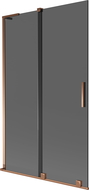 Mexen Velar L 2-Panel Sliding Bath Screen 110 x 150 cm, Graphite, Rose Gold - 896-110-003-41-60