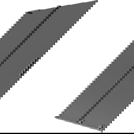 Mexen Velar L Badewannenfaltwand, 2-flügelig, verschiebbar, 110 x 150 cm, graphit, gun gray gebürstet - 896-110-003-41-66