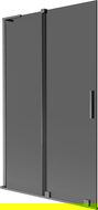 Mexen Velar L 2-wing sliding bath screen 110 x 150 cm, graphite, brushed gun gray - 896-110-003-41-66