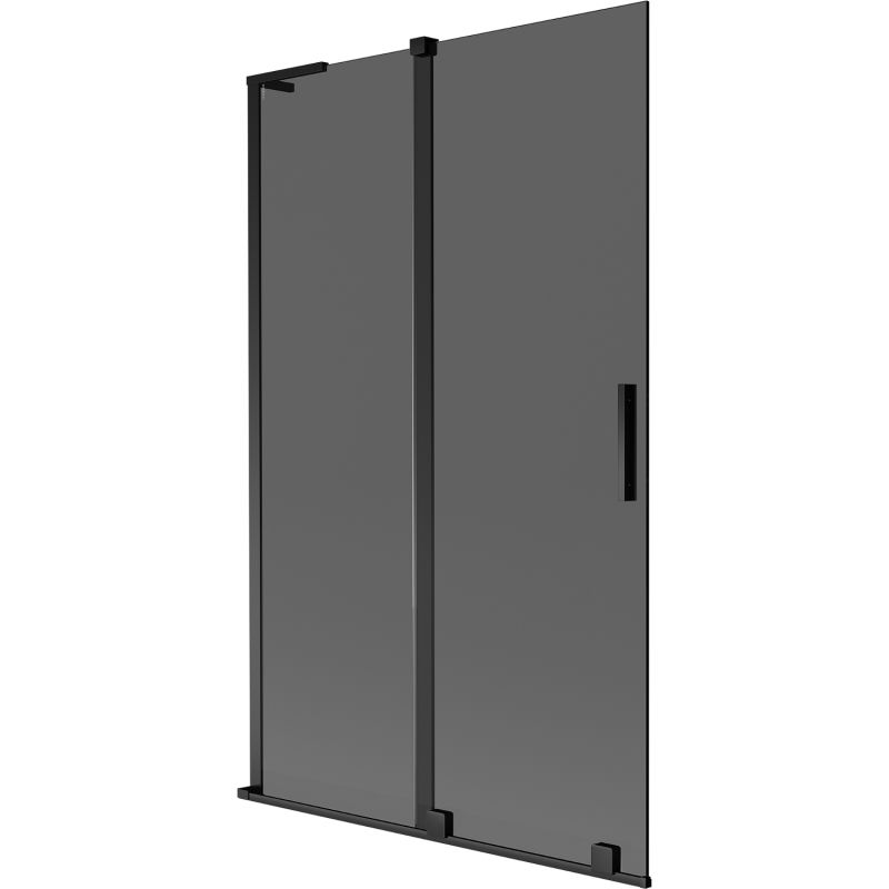 Mexen Velar L Duschabtrennung, 2-flügelig, verschiebbar, 110 x 150 cm, graphit, schwarz - 896-110-003-41-70