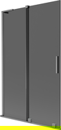 Mexen Velar L duschskärm tvådelad skjutbar 110 x 150 cm, grafit, gun metal - 896-110-003-41-95