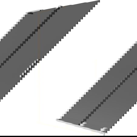 Mexen Velar L badwand met 2 vleugels, schuifbaar 110 x 150 cm, grafiet, geborsteld nikkel - 896-110-003-41-97