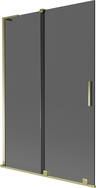 Mexen Velar L vannisein tiibadega 2-osaline nihutatav 120 x 150 cm, grafiit, kuldne - 896-120-003-41-50