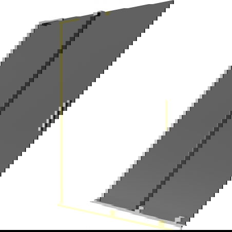 Mexen Velar L skjutbar duschvägg 2-delad 120 x 150 cm, grafit, borstad guld - 896-120-003-41-55
