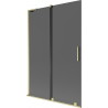 Mexen Velar L vannitoakardin 2-osaline lükand 120 x 150 cm, grafiit, kuldne harjatud - 896-120-003-41-55