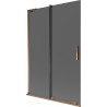 Mexen Velar L vannisein parawann 2-osaline lükand 120 x 150 cm, grafiit, roosakuld - 896-120-003-41-60