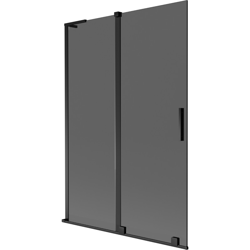 Mexen Velar L vannitoa nurgapaneel, 2-osaline lükanduks 120 x 150 cm, grafiit, must - 896-120-003-41-70