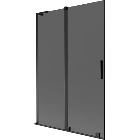 Mexen Velar L vannitoa nurgapaneel, 2-osaline lükanduks 120 x 150 cm, grafiit, must - 896-120-003-41-70