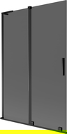 Mexen Velar L 2-panel sliding bath screen 120 x 150 cm, graphite, black - 896-120-003-41-70