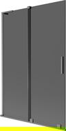 Mexen Velar L duschvägg 2-delad skjutbar 120 x 150 cm, grafit, gun metal - 896-120-003-41-95