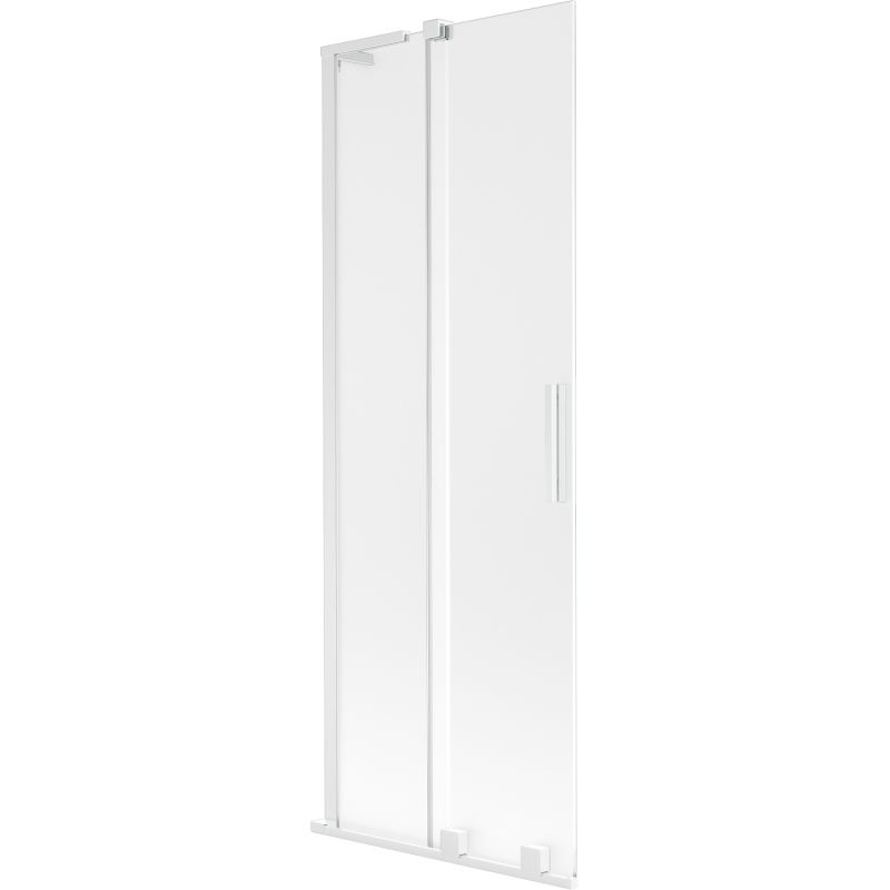 Mexen Velar L mampara de ducha de 2 hojas deslizantes 70 x 150 cm, escarchado, blanco - 896-070-003-31-20
