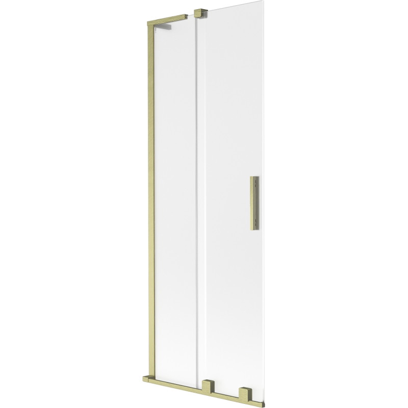 Mexen Velar L klizni paravan za kadu s 2 krila, klizni, 70 x 150 cm, matirano staklo, zlatno matirano - 896-070-003-31-55
