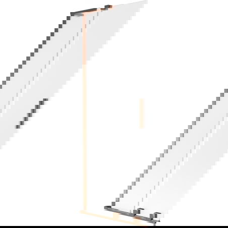 Mexen Velar L parede de chuveiro de correr de 2 painéis 70 x 150 cm, fosco, ouro rosa - 896-070-003-31-60