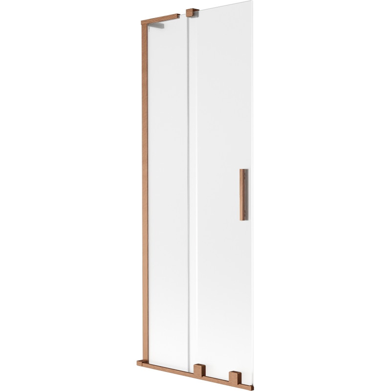 Mexen Velar L klizna zaslona za kadu na dva krila, 70 x 150 cm, mraz, brušena bakar - 896-070-003-31-65