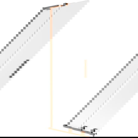 Mexen Velar L Badewannenfaltwand 2-flügelig verschiebbar 70 x 150 cm, Mattglas, Gebürstetes Kupfer - 896-070-003-31-65